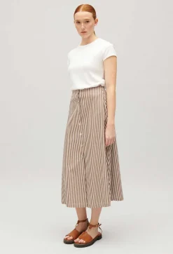 Jupe Midi Rayures Bronze^Claudie Pierlot Flash Sale