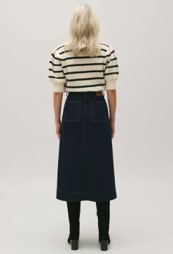 Jupe Mi-Longue Jean Bleu^Claudie Pierlot Hot
