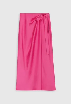 Jupe Mi-Longue Nouee Rose^Claudie Pierlot Best Sale