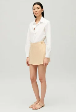 Jupe Short Portefeuille Beige^Claudie Pierlot Flash Sale