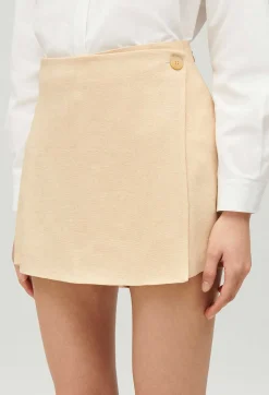 Jupe Short Portefeuille Beige^Claudie Pierlot Flash Sale