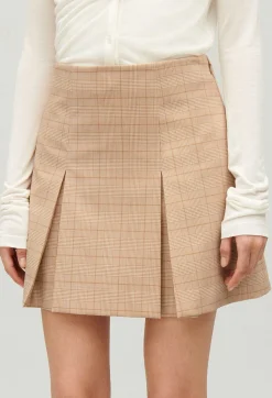 Jupe Trapeze Carreaux Beige^Claudie Pierlot Fashion