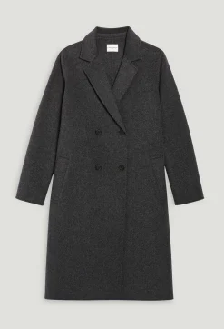 Manteau Laine Double Face Gris Chine^Claudie Pierlot Sale