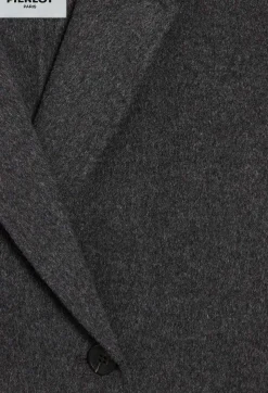 Manteau Laine Double Face Gris Chine^Claudie Pierlot Sale
