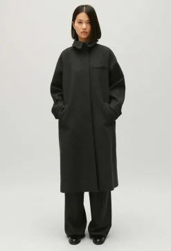 Manteau Mi-Long Laine Gris Chine^Claudie Pierlot Sale