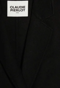 Manteau Noir Droit Mi-Long^Claudie Pierlot Outlet