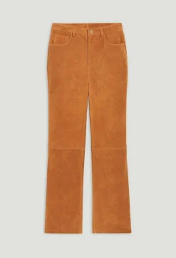 Pantalon Cuir Suede Beige Fonce^Claudie Pierlot Best