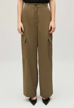 Pantalon Fluide Satine Cargo Kaki^Claudie Pierlot Flash Sale