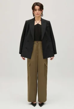 Pantalon Fluide Satine Cargo Kaki^Claudie Pierlot Flash Sale