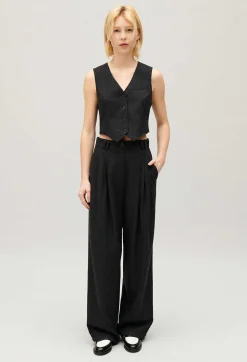Pantalon Large Gris Chine^Claudie Pierlot Sale