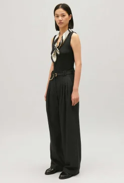 Pantalon Large Gris Chine^Claudie Pierlot Sale