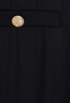 Pantalon Plisse Ample Bleu Marine^Claudie Pierlot Discount