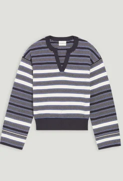 Pull Col Tunisien Marine Ecru^Claudie Pierlot Store