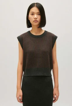 Pull Sans Manches Maille Rayee^Claudie Pierlot Discount