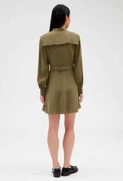 Robe Courte A Nouer Kaki^Claudie Pierlot Discount