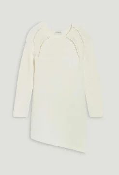 Robe Courte Asymetrique Maille Ecrue^Claudie Pierlot Sale