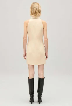 Robe Courte Boutons Beige^Claudie Pierlot Cheap