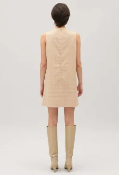 Robe Courte Carreaux Beige^Claudie Pierlot Store