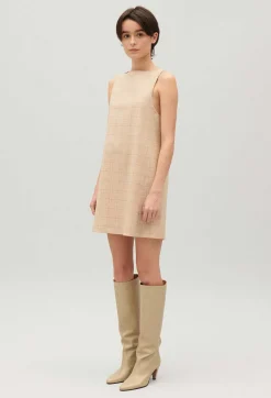 Robe Courte Carreaux Beige^Claudie Pierlot Store