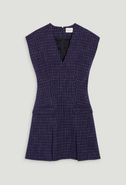 Robe Courte Carreaux Indigo^Claudie Pierlot Cheap