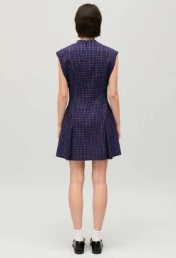 Robe Courte Carreaux Indigo^Claudie Pierlot Cheap