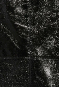 Robe Courte Chasuble Cuir Noir^Claudie Pierlot Cheap