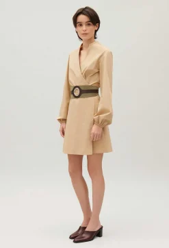 Robe Courte Portefeuille Col Mao^Claudie Pierlot Shop