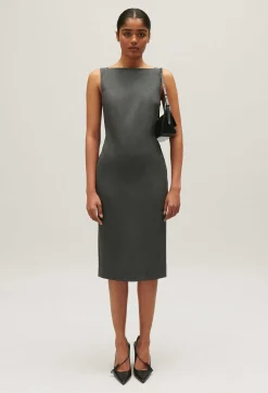 Robe Droite Mi-Longue Grise^Claudie Pierlot Flash Sale