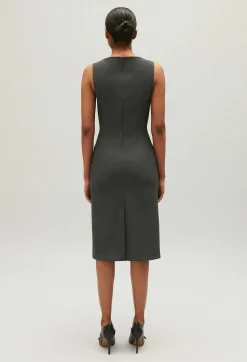 Robe Droite Mi-Longue Grise^Claudie Pierlot Flash Sale