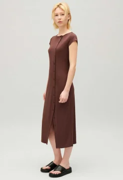 Robe Longue Boutonnee Marron^Claudie Pierlot Cheap