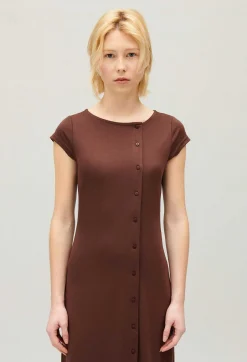 Robe Longue Boutonnee Marron^Claudie Pierlot Cheap