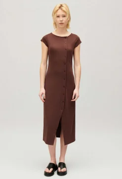 Robe Longue Boutonnee Marron^Claudie Pierlot Cheap