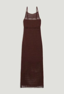 Robe Longue Crochet Marron^Claudie Pierlot Clearance