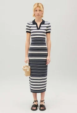 Robe Longue Maille Bicolore^Claudie Pierlot Online