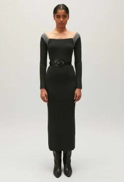 Robe Longue Maille Gris Chine^Claudie Pierlot Flash Sale