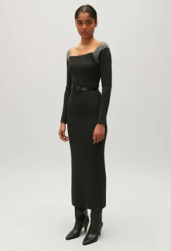 Robe Longue Maille Gris Chine^Claudie Pierlot Flash Sale