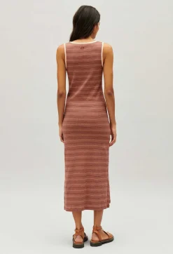 Robe Longue Maille Rayee Marron^Claudie Pierlot Outlet