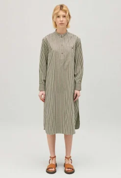 Robe Longue Rayures Verte^Claudie Pierlot Flash Sale
