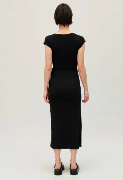 Robe Midi Cache-Coeur Noire^Claudie Pierlot Best Sale