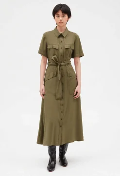 Robe Midi Fluide Manches Courtes^Claudie Pierlot Discount