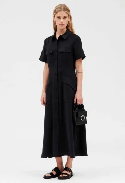 Robe Midi Fluide Manches Courtes^Claudie Pierlot Discount