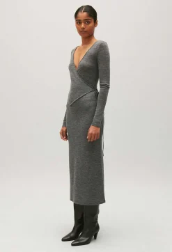 Robe Midi Jersey Laine Gris Clair^Claudie Pierlot Flash Sale