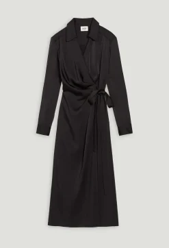 Robe Midi Portefeuille Noire^Claudie Pierlot Hot