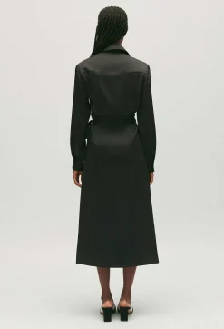 Robe Midi Portefeuille Noire^Claudie Pierlot Hot