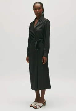 Robe Midi Portefeuille Noire^Claudie Pierlot Hot