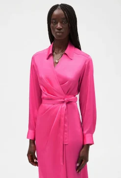 Robe Midi Portefeuille Rose^Claudie Pierlot Best Sale