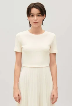 Robe Midi Twist Bi-Matiere Ivoire^Claudie Pierlot Clearance