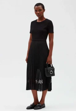 Robe Midi Twist Bi-Matiere Noire^Claudie Pierlot Hot
