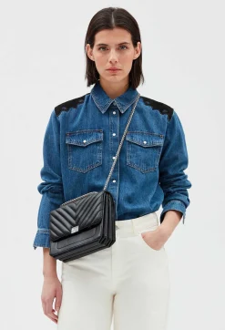 Sac Angela Quilt Cuir Noir^Claudie Pierlot Clearance