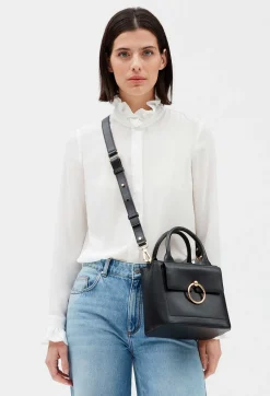 Sac Anouck Cuir Noir^Claudie Pierlot Sale